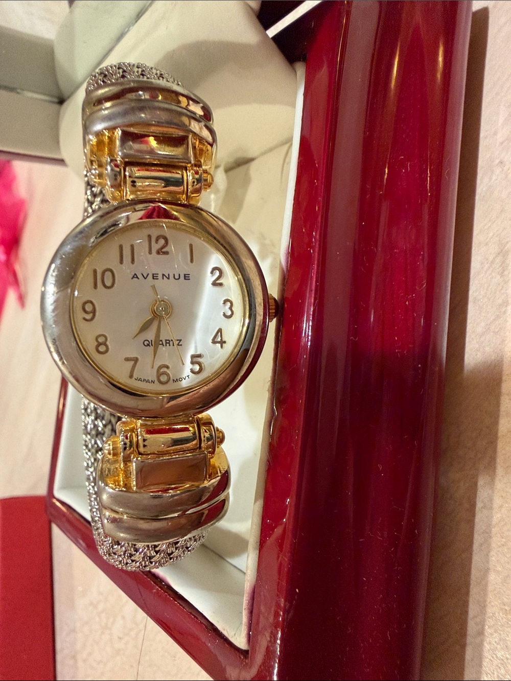 Avenue Two-Tone Gold and Silver Women's Bracelet Watch